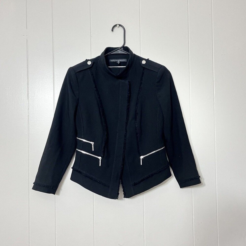 White House Black Market Jacket Women's Black Size 0 EUC